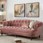 Divano Chesterfield in velluto con bottoni, a 3 posti, colori assortiti
