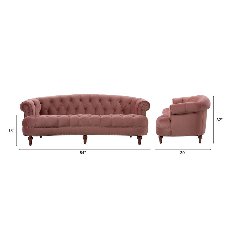 Divano Chesterfield in velluto con bottoni, a 3 posti, colori assortiti