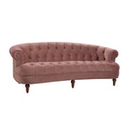 Divano Chesterfield in velluto con bottoni, a 3 posti, colori assortiti