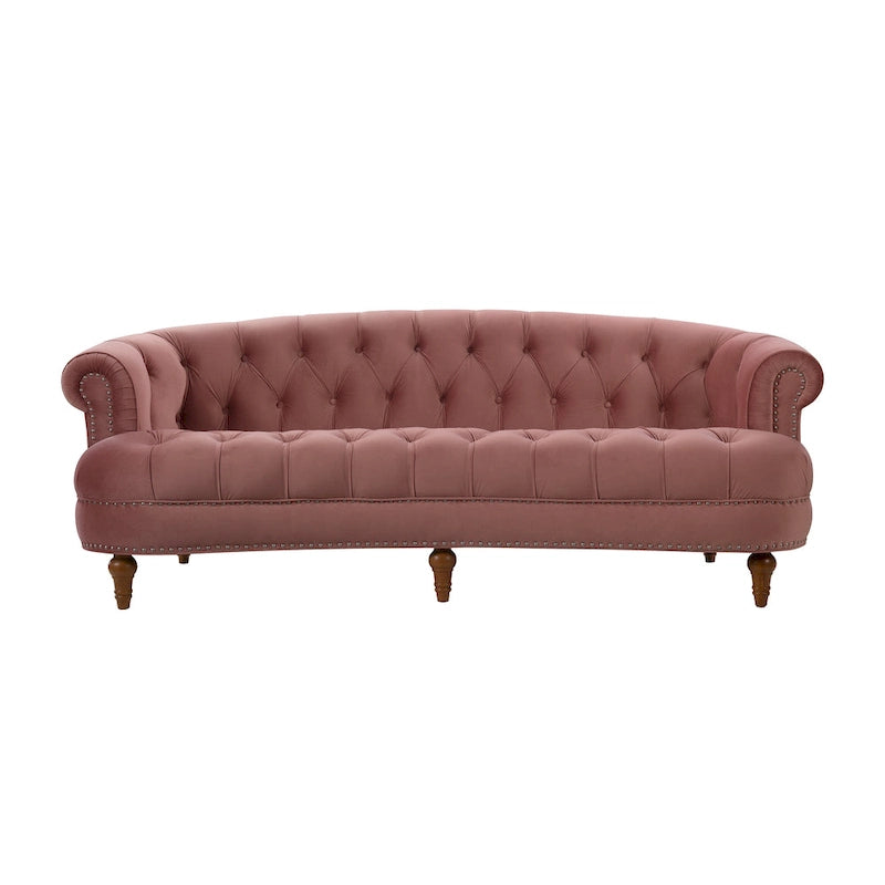 Divano Chesterfield in velluto con bottoni, a 3 posti, colori assortiti