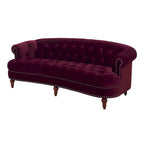 Divano Chesterfield in velluto con bottoni, a 3 posti, colori assortiti