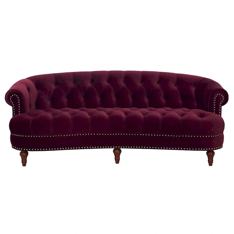 Divano Chesterfield in velluto con bottoni, a 3 posti, colori assortiti