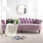 Divano Chesterfield in velluto con bottoni, a 3 posti, colori assortiti