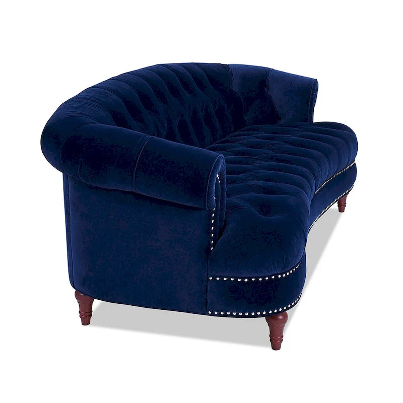 Divano Chesterfield in velluto con bottoni, a 3 posti, colori assortiti