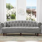 Divano Chesterfield in velluto con bottoni, a 3 posti, colori assortiti