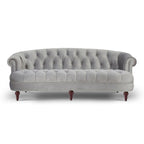 Divano Chesterfield in velluto con bottoni, a 3 posti, colori assortiti