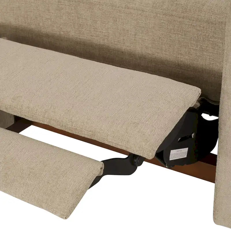 Poltrona reclinabile pushback in tessuto marrone, stile contemporaneo, monoposto