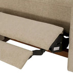 Poltrona reclinabile pushback in tessuto marrone, stile contemporaneo, monoposto