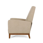 Poltrona reclinabile pushback in tessuto marrone, stile contemporaneo, monoposto