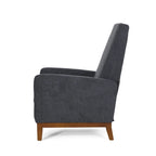 Poltrona reclinabile pushback in tessuto marrone, stile contemporaneo, monoposto