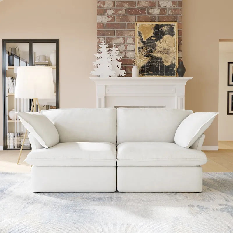 Divano componibile a L bianco / beige / nero, 2 / 3 / 4 posti