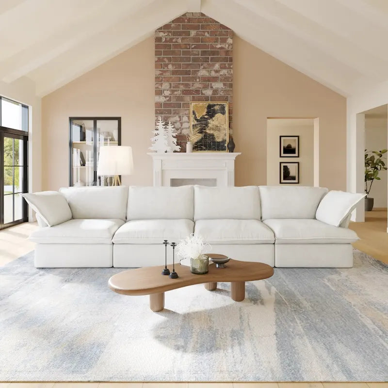 Divano componibile a L bianco / beige / nero, 2 / 3 / 4 posti
