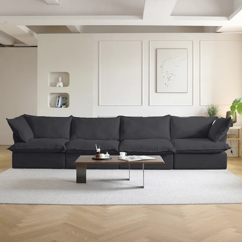 Divano componibile a L bianco / beige / nero, 2 / 3 / 4 posti