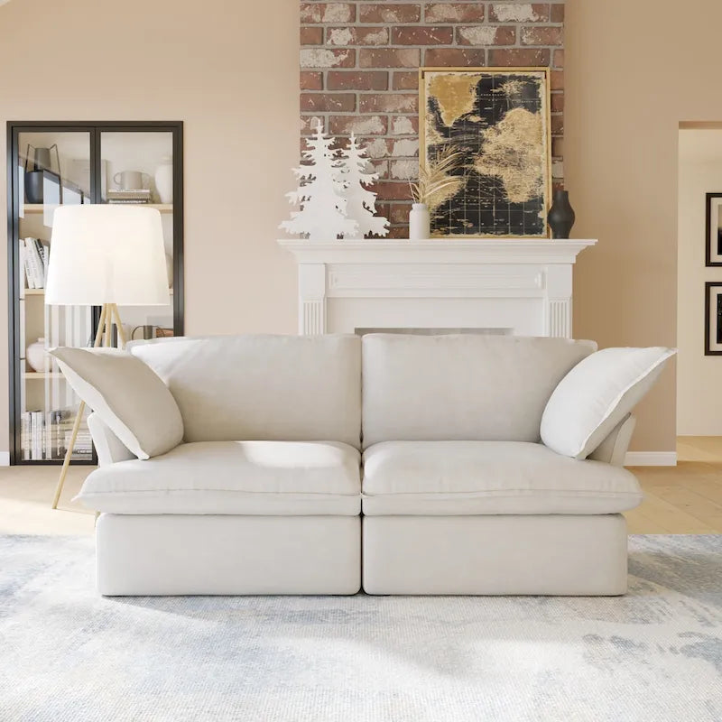 Divano componibile a L bianco / beige / nero, 2 / 3 / 4 posti
