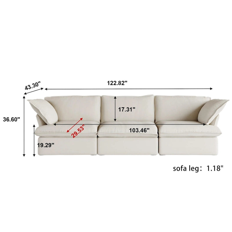 Divano componibile a L bianco / beige / nero, 2 / 3 / 4 posti