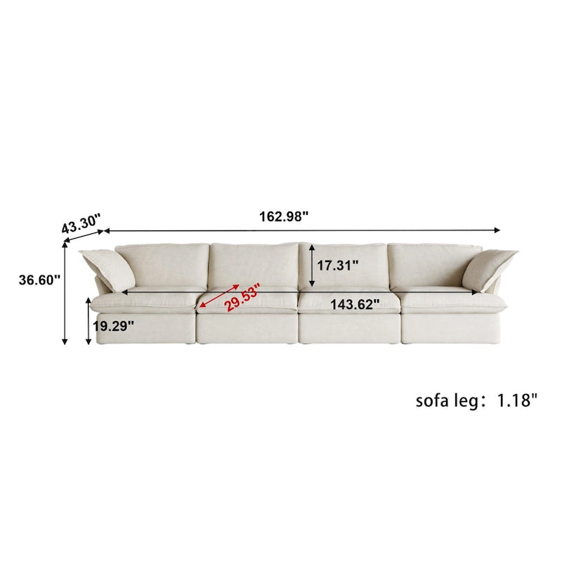 Divano componibile a L bianco / beige / nero, 2 / 3 / 4 posti
