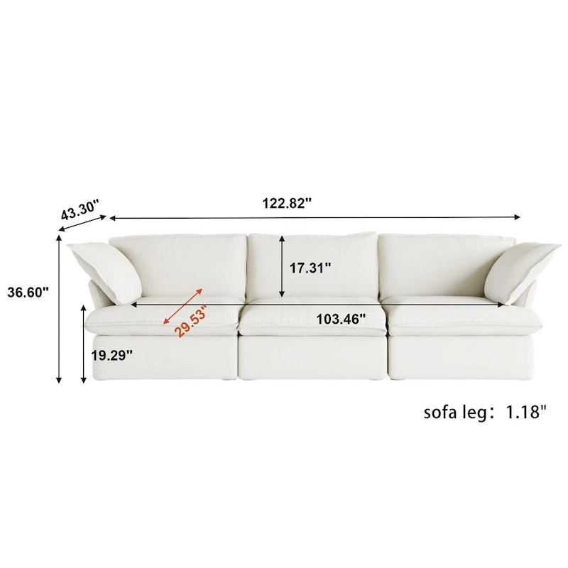 Divano componibile a L bianco / beige / nero, 2 / 3 / 4 posti