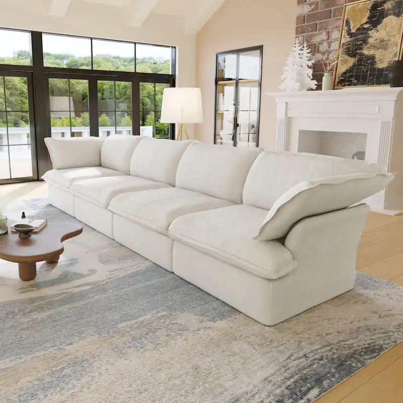 Divano componibile a L bianco / beige / nero, 2 / 3 / 4 posti