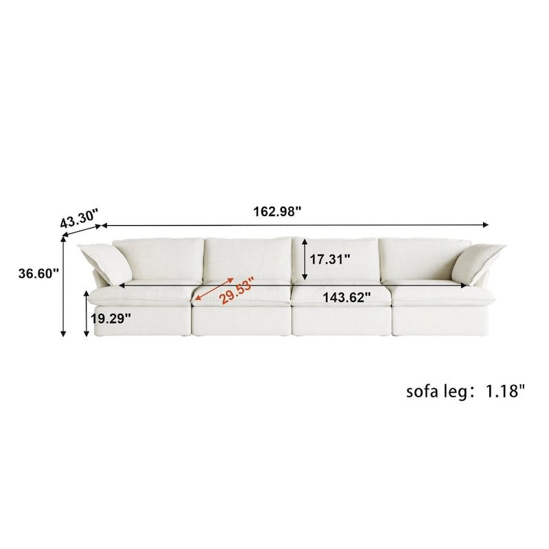 Divano componibile a L bianco / beige / nero, 2 / 3 / 4 posti