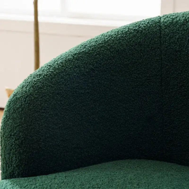 Poltrona a botte girevole a 360° in tessuto Teddy – Seduta singola, colori multipli