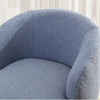 Poltrona a botte girevole a 360° in tessuto Teddy – Seduta singola, colori multipli