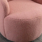 Poltrona a botte girevole a 360° in tessuto Teddy – Seduta singola, colori multipli