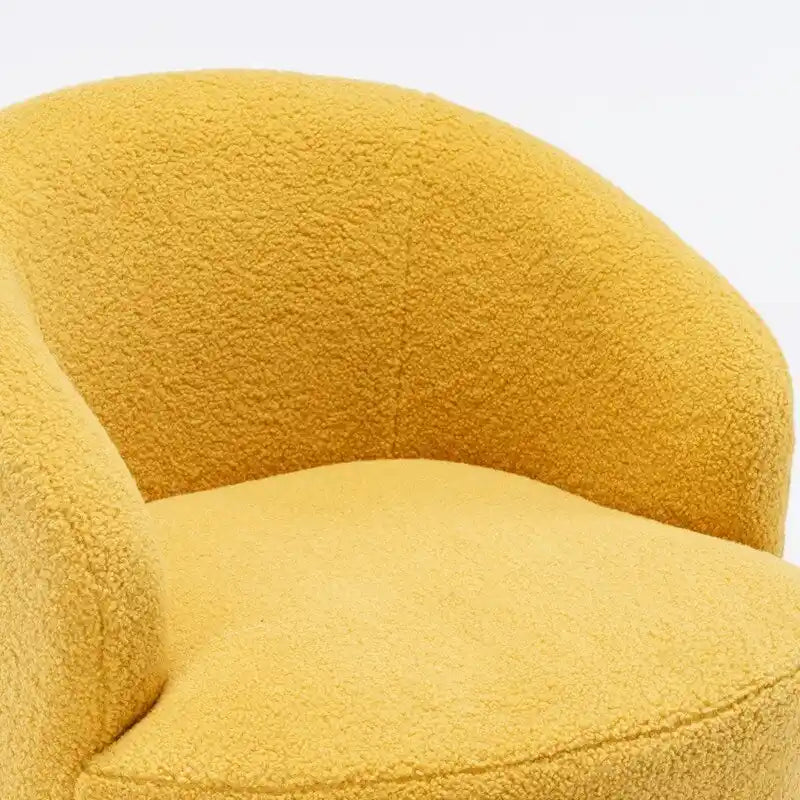 Poltrona a botte girevole a 360° in tessuto Teddy – Seduta singola, colori multipli