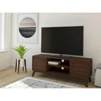 Mobile porta TV bianco di metà secolo con 2 cassetti, per TV fino a 60"