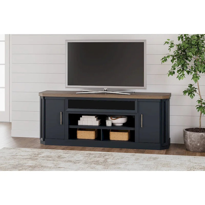 Signature Design by Ashley Brown and Blue Landocken 83  TV Stand - 83 W x 20 D x 33 H