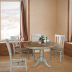 36  Round Extension Dining Table With 4 San Remo Chairs