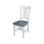 Tavolo allungabile rotondo bianco/grigio e multi-finitura con 4 sedie, posti a sedere 4-6