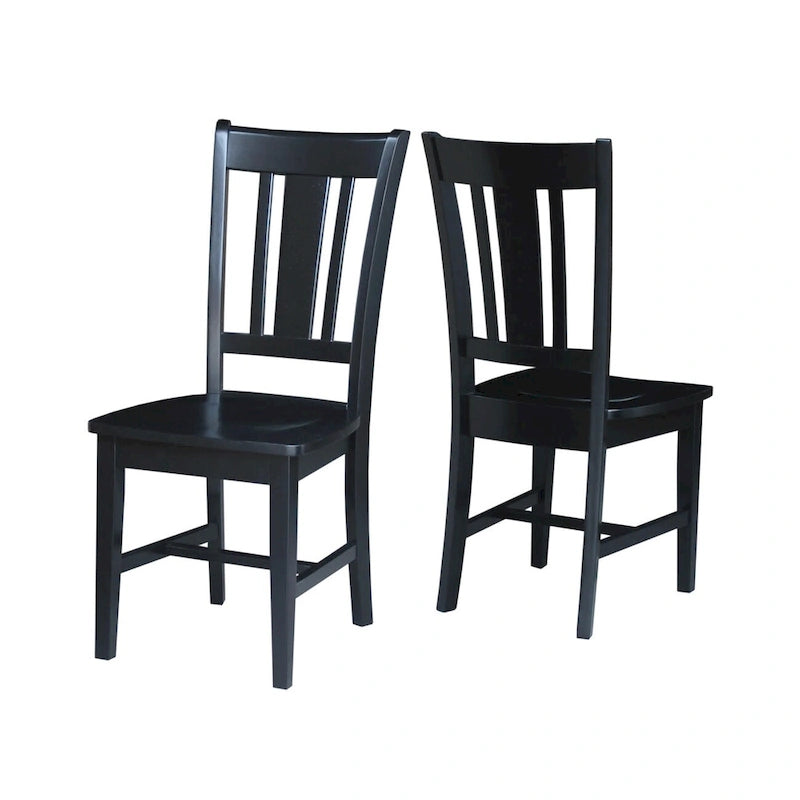 Set tavolo da pranzo nero a ribalta, 2 posti a sedere
