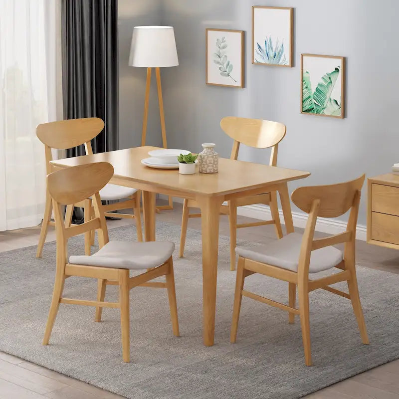 Set di 4 sedie da pranzo senza braccioli di metà secolo color tè verde/beige/menta/grigio