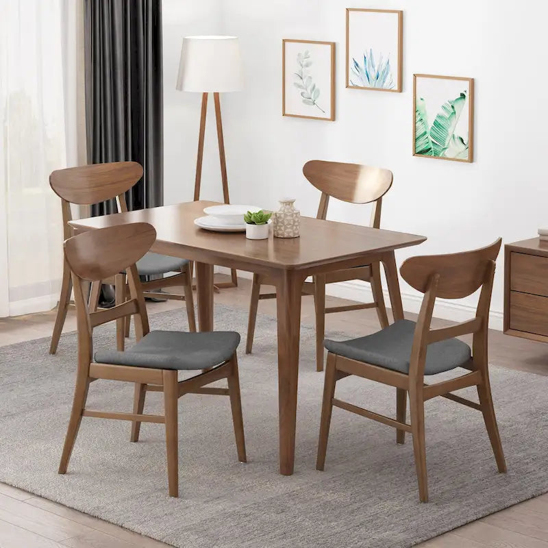 Set di 4 sedie da pranzo senza braccioli di metà secolo color tè verde/beige/menta/grigio