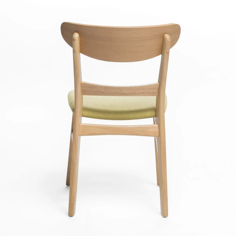 Set di 4 sedie da pranzo senza braccioli di metà secolo color tè verde/beige/menta/grigio