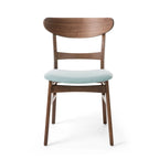 Set di 4 sedie da pranzo senza braccioli di metà secolo color tè verde/beige/menta/grigio