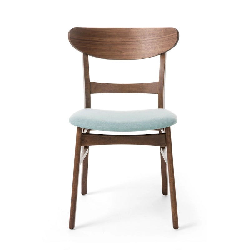 Set di 4 sedie da pranzo senza braccioli di metà secolo color tè verde/beige/menta/grigio