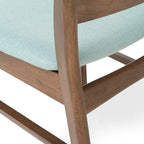 Set di 4 sedie da pranzo senza braccioli di metà secolo color tè verde/beige/menta/grigio