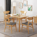 Set di 4 sedie da pranzo senza braccioli di metà secolo color tè verde/beige/menta/grigio