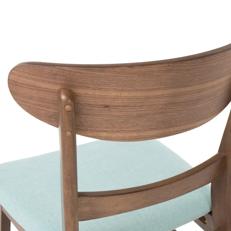 Set di 4 sedie da pranzo senza braccioli di metà secolo color tè verde/beige/menta/grigio