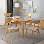 Set di 4 sedie da pranzo senza braccioli di metà secolo color tè verde/beige/menta/grigio