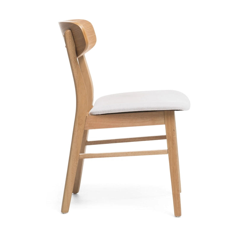Set di 4 sedie da pranzo senza braccioli di metà secolo color tè verde/beige/menta/grigio