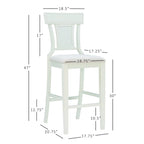 Sgabello da bar in rattan intrecciato effetto grigio e sbiancato, seduta singola