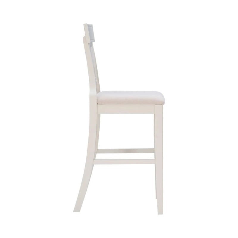 Sgabello da bar in rattan intrecciato effetto grigio e sbiancato, seduta singola