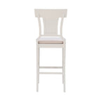 Sgabello da bar in rattan intrecciato effetto grigio e sbiancato, seduta singola