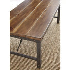 Tavolino industriale Honey Brown, legno e metallo, 1 pezzo
