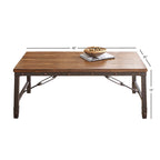 Tavolino industriale Honey Brown, legno e metallo, 1 pezzo