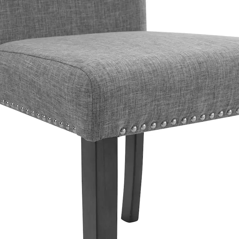 Set da Pranzo Rotondo con Tavolo in Finto Marmo Grigio Marrone Spazzolato, Stile Contemporaneo, 4 Posti a Sedere