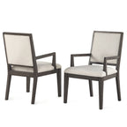Poltrona in legno grigio decapato, set da 2