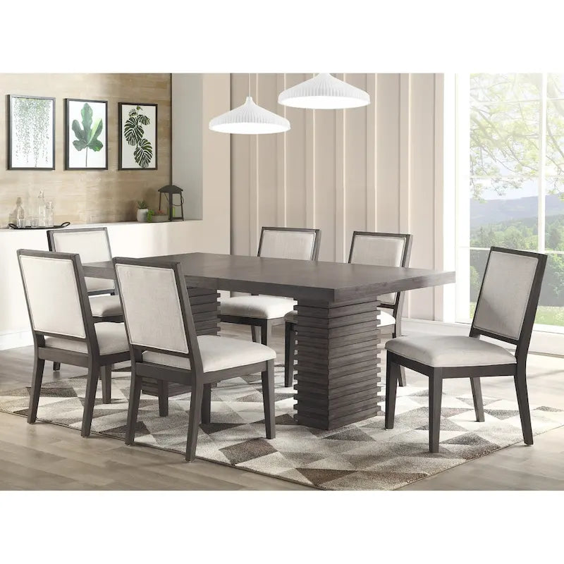 Poltrona in legno grigio decapato, set da 2